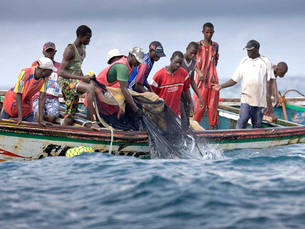 Pêcheurs sénégalais au travail